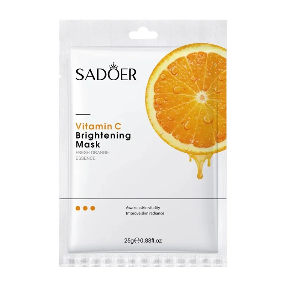 Mascarilla facial luminosa sadoer con extracto de vitamina c y naranj…