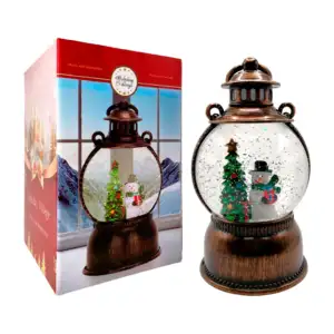 Esfera navideña musical en forma de farol con luz led, 20cm, variedad…