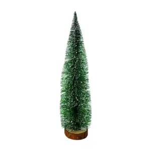Mini árbol de navidad diamantado con efecto nevado + luz led y base t…