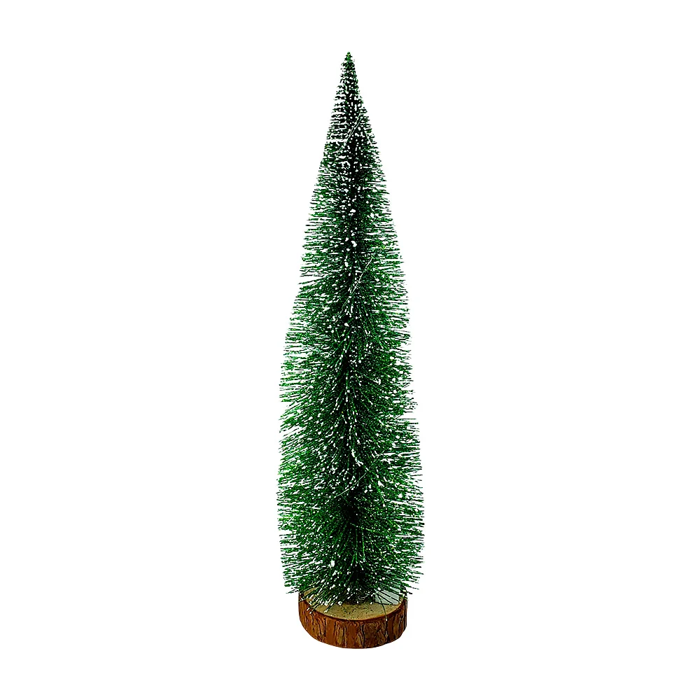 Mini árbol de navidad diamantado con efecto nevado + luz led y base t…