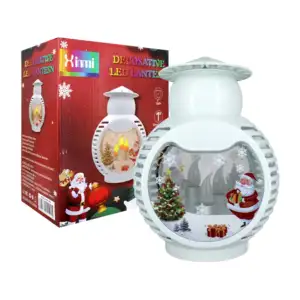 Lámpara decorativa con diseño de velas y proyector led navideño / dec…