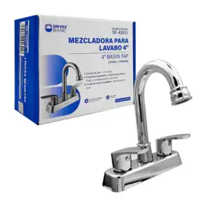 Mezcladora para lavabo solvex de 4 pulgadas con cuerpo de zinc y cuel…