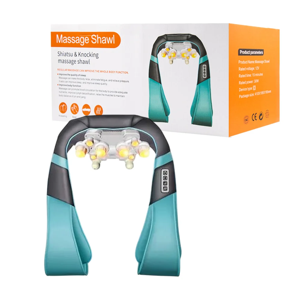 Masajeador eléctrico multifuncional para cuello, espalda y hombros, c…