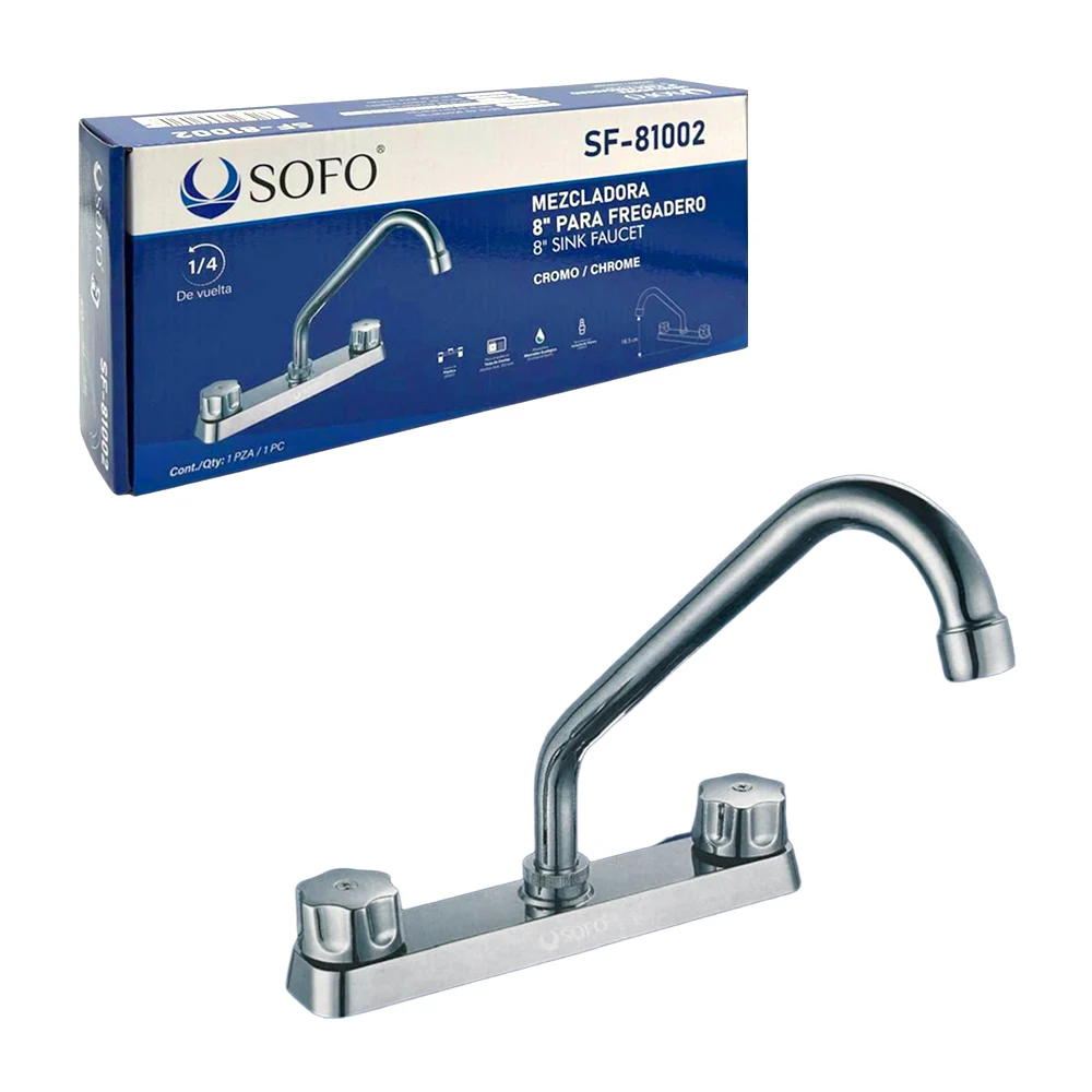 Mezcladora metálica de 8 pulgadas ahorradora de agua para fregadero /…