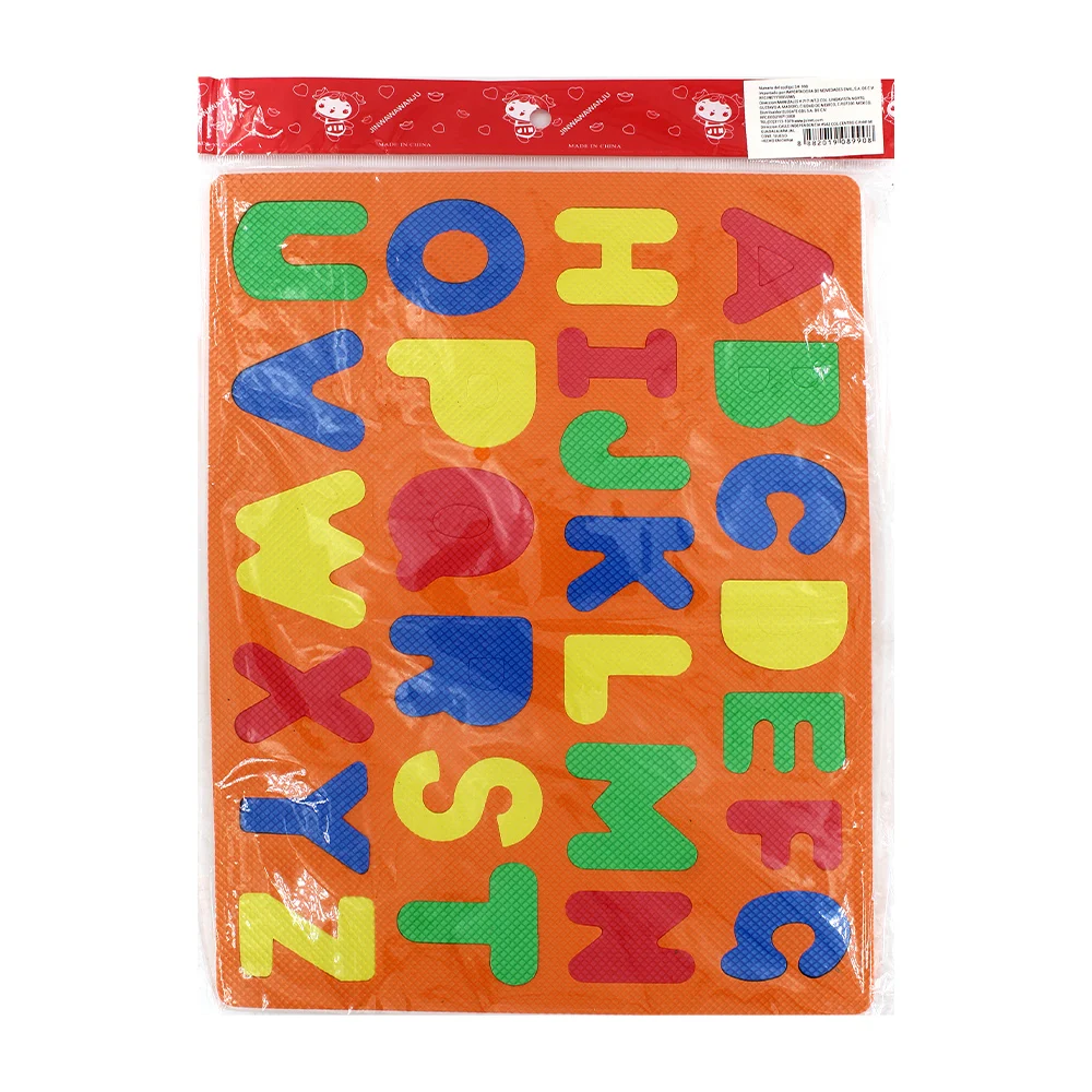 Planilla didáctica de foamy con diseño de abecedario armable, 24x32cm…