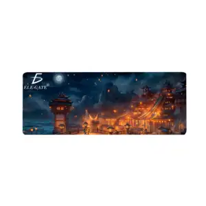 Mouse pad gamer con estampado de paisaje animado, 80x30cm / sm.03.fes
