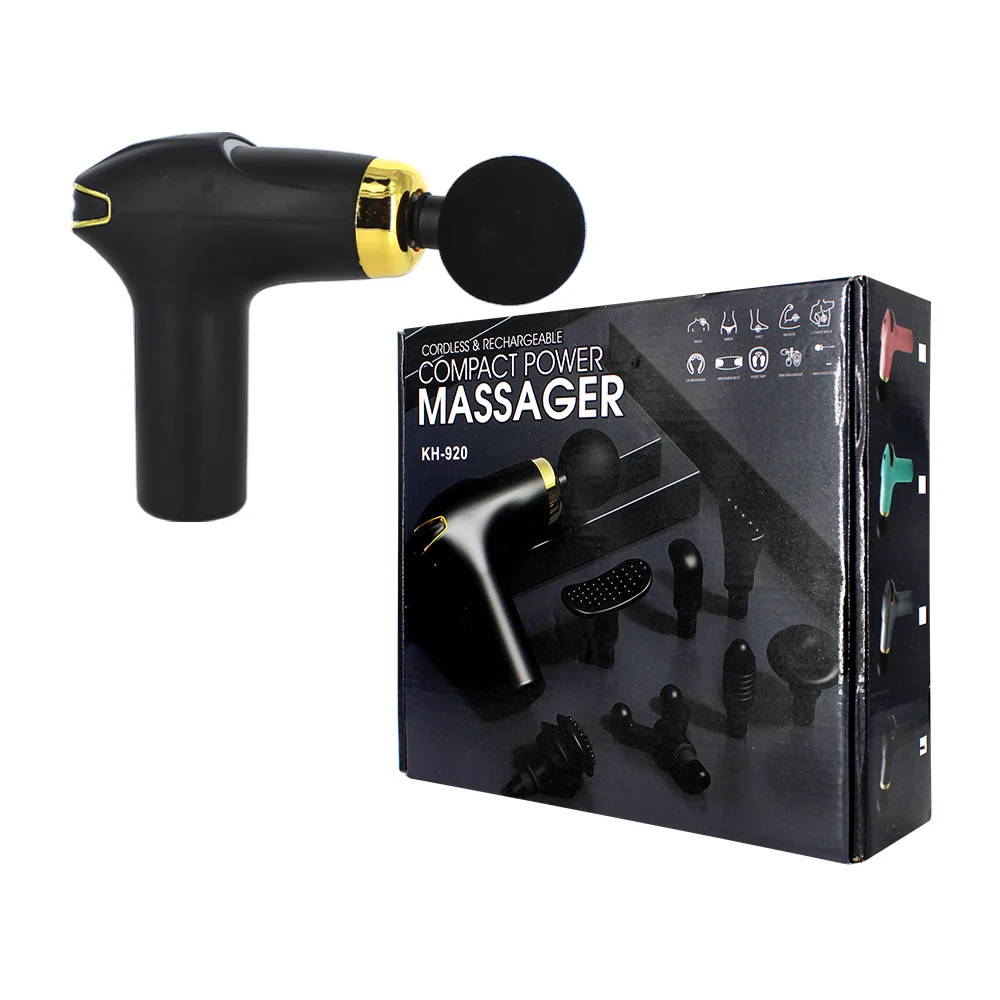 Pistola masajeadora con accesorios, variedad de colores / kh-920 / sm…
