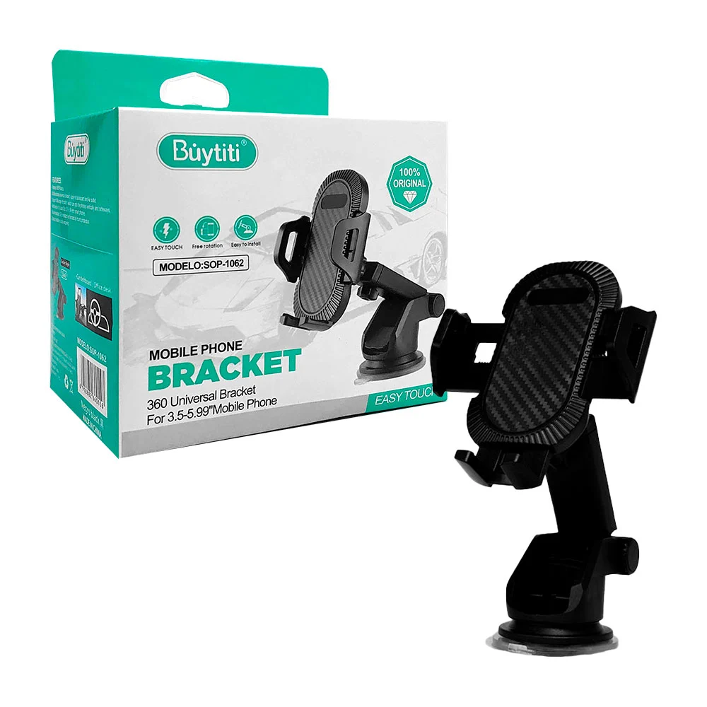 Soporte universal ajustable buytiti con rotación de 360° y ventosa pa…
