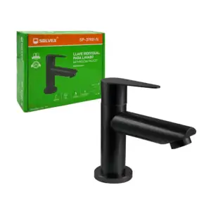 Llave individual solvex color negra de acero inoxidable para lavabo, …