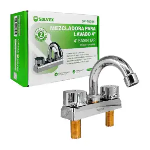 Llave mezcladora solvex de 4 pulgadas con cuello de acero inoxidable …
