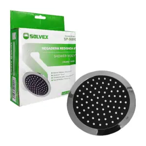Regadera redonda solvex de 6 pulgadas con conexión de latón y tapa de…
