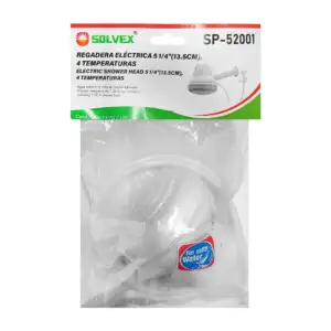Regadera eléctrica solvex de 13.5cm con 4 niveles de temperatura + ma…