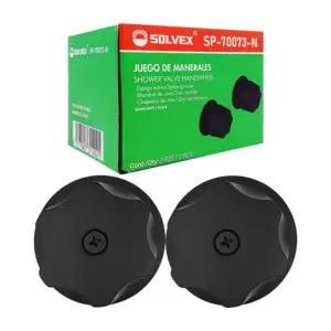 Juego 2 manerales solvex de color negro mate con chapetón para regade…
