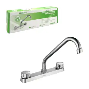 Mezcladora solvex de 8 pulgadas metálica para fregadero / sp-80006
