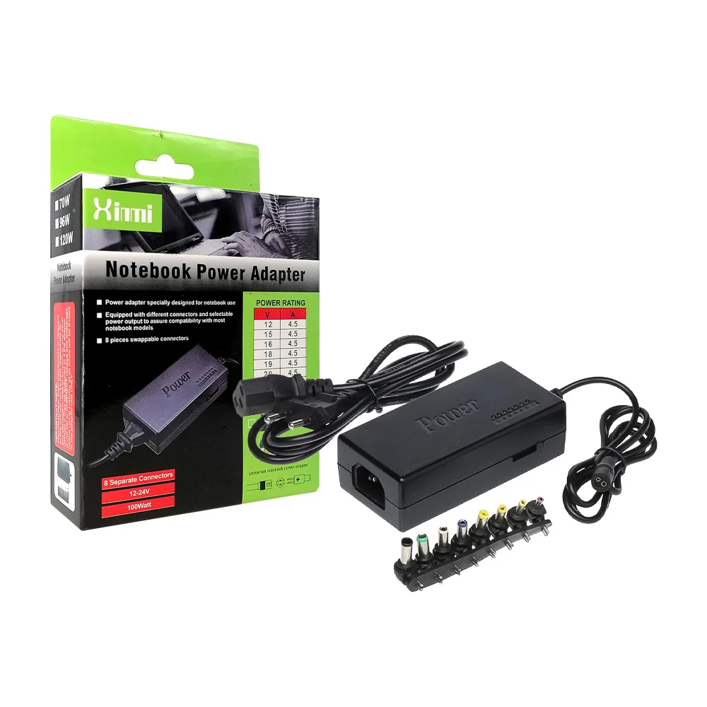 Cargador universal para laptop con 8 puntas intercambiables / noteboo…