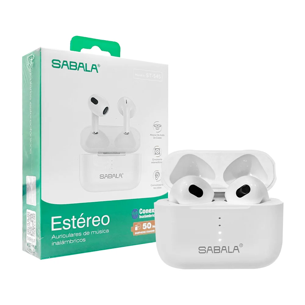 Audífonos inalámbricos sabala tipo earphones con estuche de carga e i…