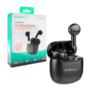 Audífonos negros sabala bluetooth con conexión inalámbrica 5.4 y estu…
