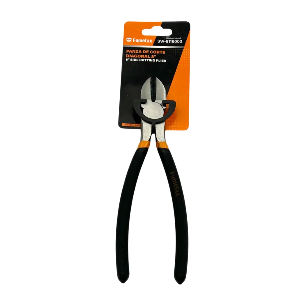 Pinzas de corte diagonal con mango antiderrapante, 8 pulgadas / fumet…