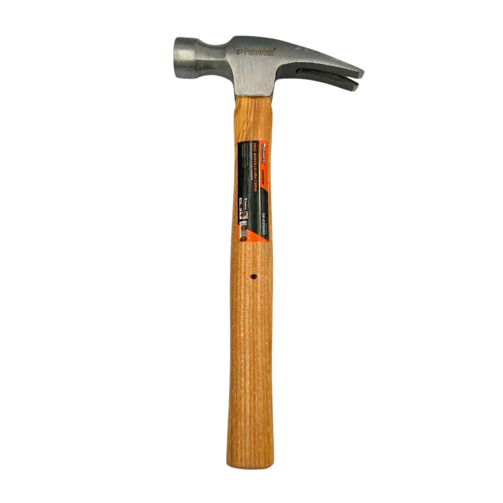 Martillo de 20oz fumetax metálico con mango de madera y uña curva / s…