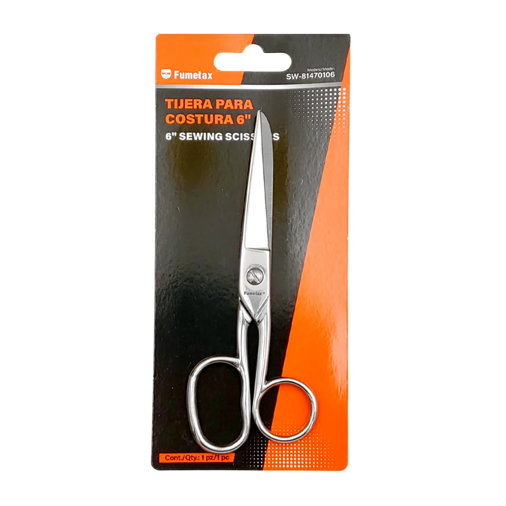 Tijera de 6 pulgadas fumetax de acero inoxidable para costura / sw-81…