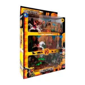 Juego batalla de vaqueros contra indios con accesorios, variedad de m…