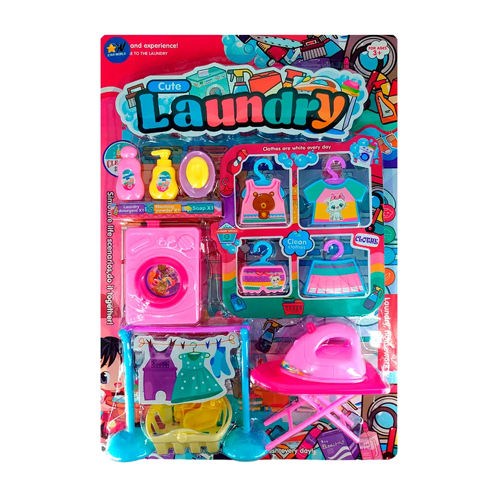 Paquete cute laundry con accesorios de lavado y planchado de ropa, va…