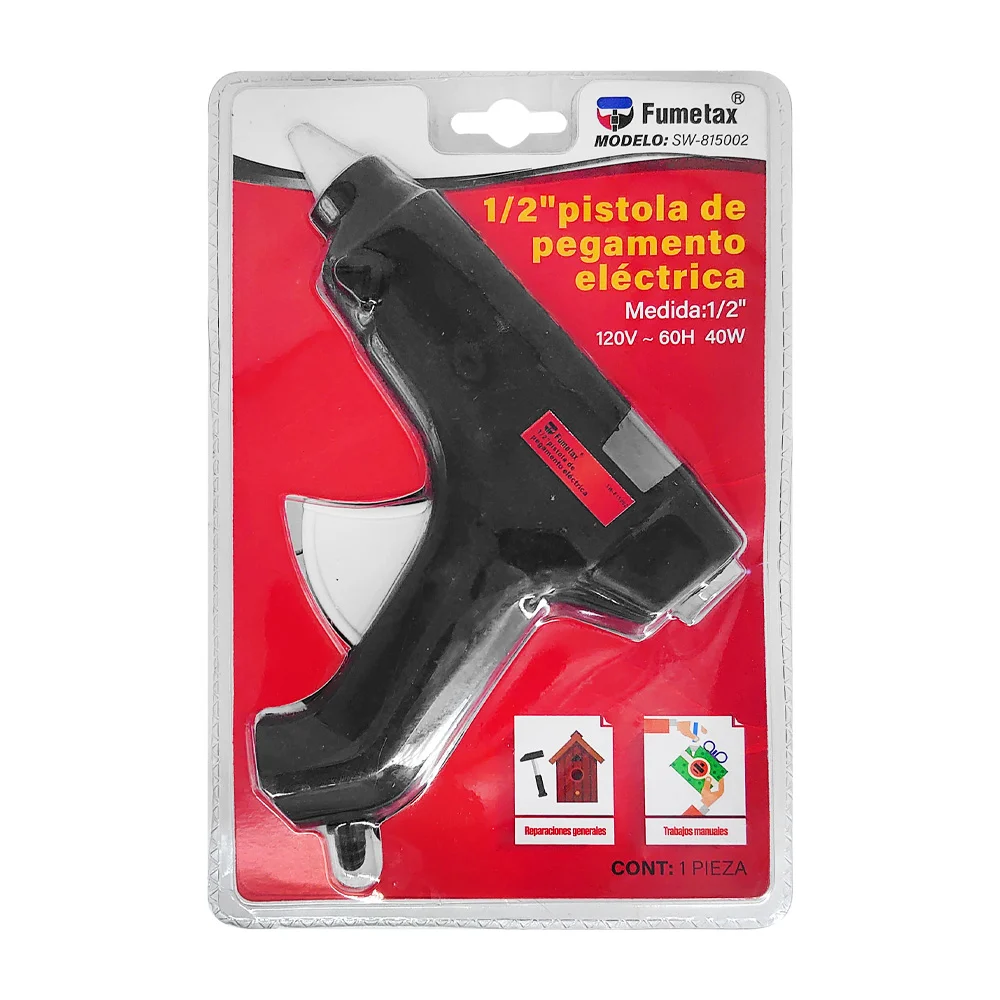 Pistola eléctrica grande de silicón 1/2 pulgada + 2 mini barras de si…