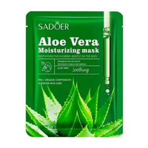 1pza Mascarilla facial nutritiva sadoer con extracto de aloe vera, 25…