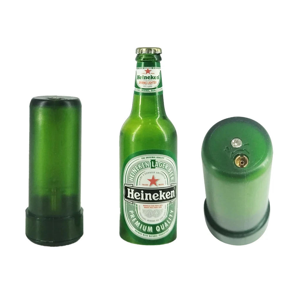 1pza Encendedor de gas con diseño de botella de cerveza, 8cm / t214-1…