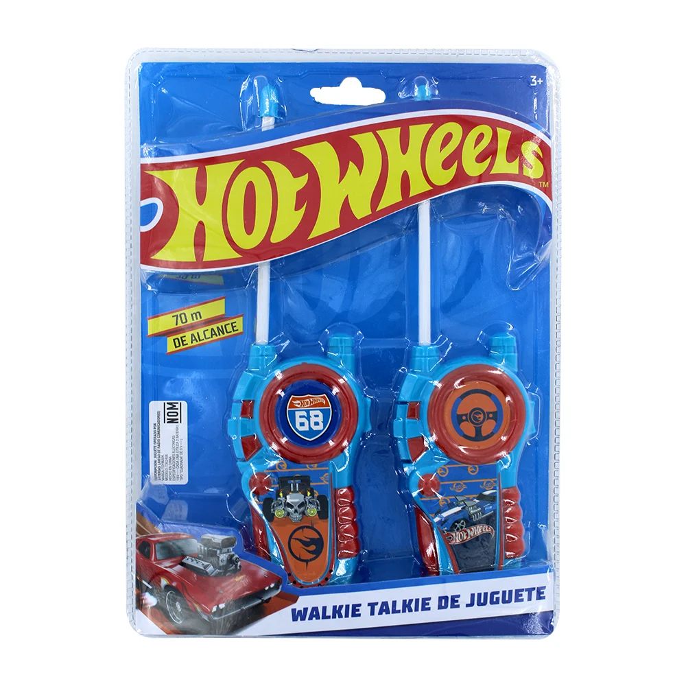 Juego de 2 radios walkie talkie con diseño de hot wheels y alcance de…