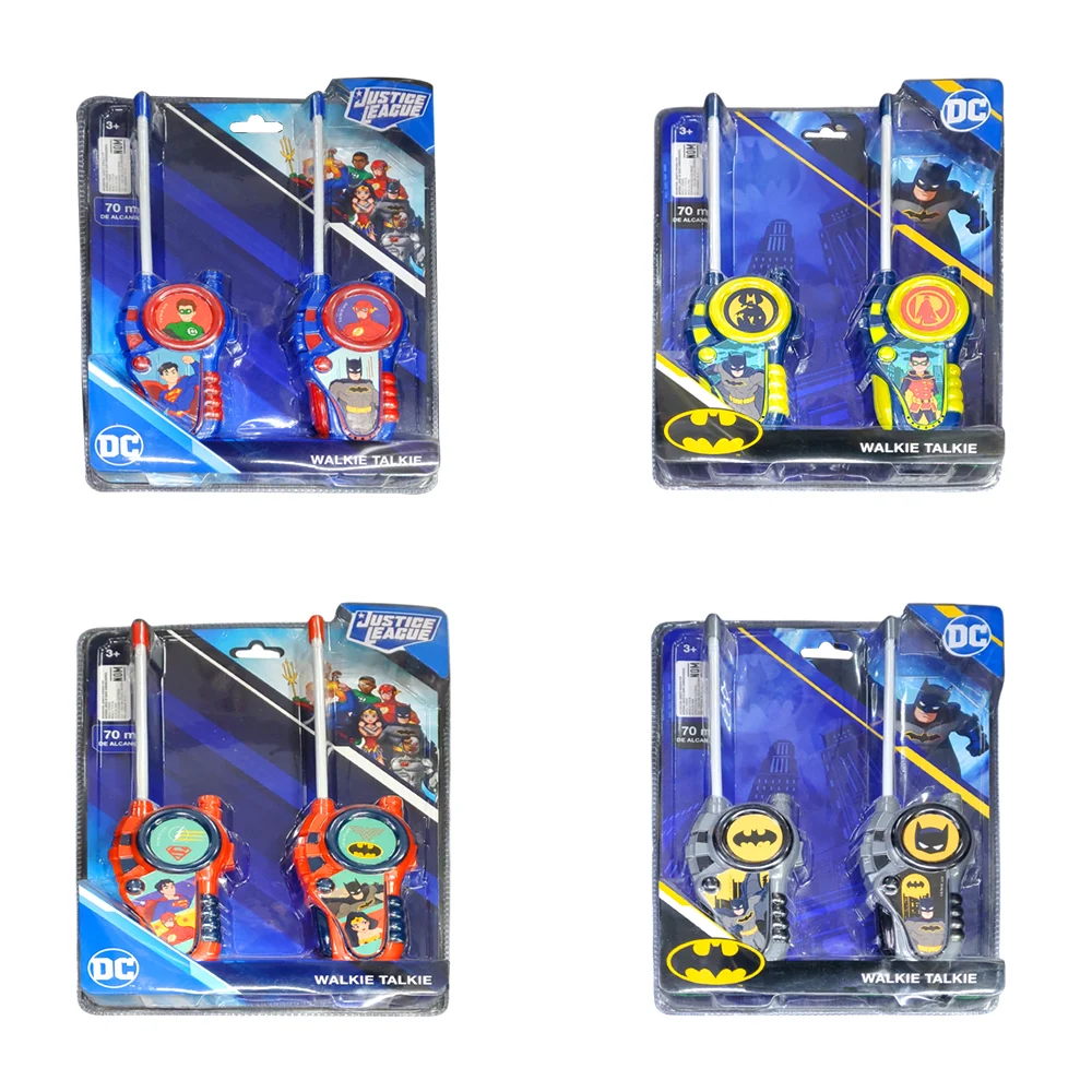 Set 2 radios walkie talkie de juguete con diseño dc liga de la justic…