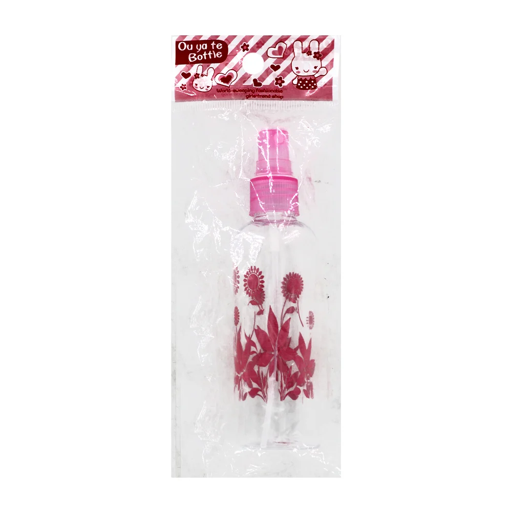 1pza Botella atomizador en spray transparente con estampador de flore…
