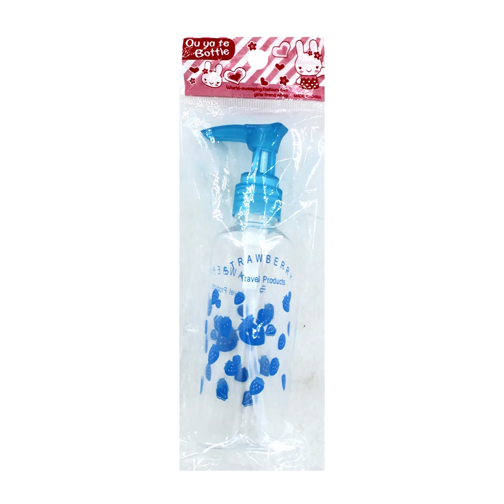 Botella dispensadora transparente con estampado de flores o frutas, v…
