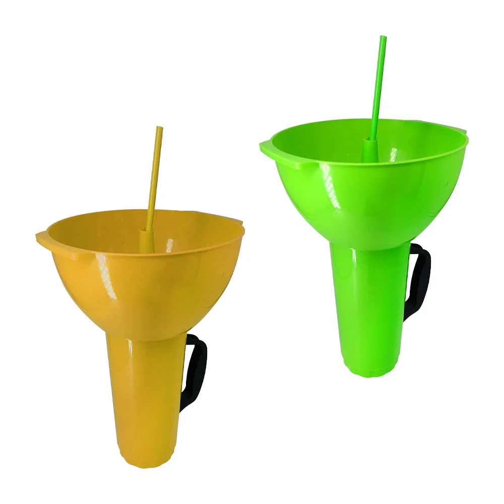 Vaso botanero de 37oz con asa + bowl y popote de plástico, variedad d…