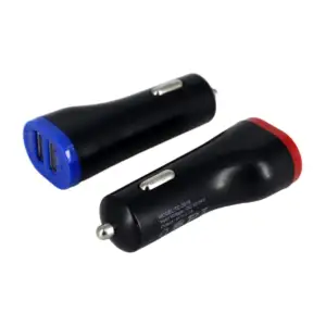 1pza Plug encendedor td con 2 puertos usb para carga, variedad de col…