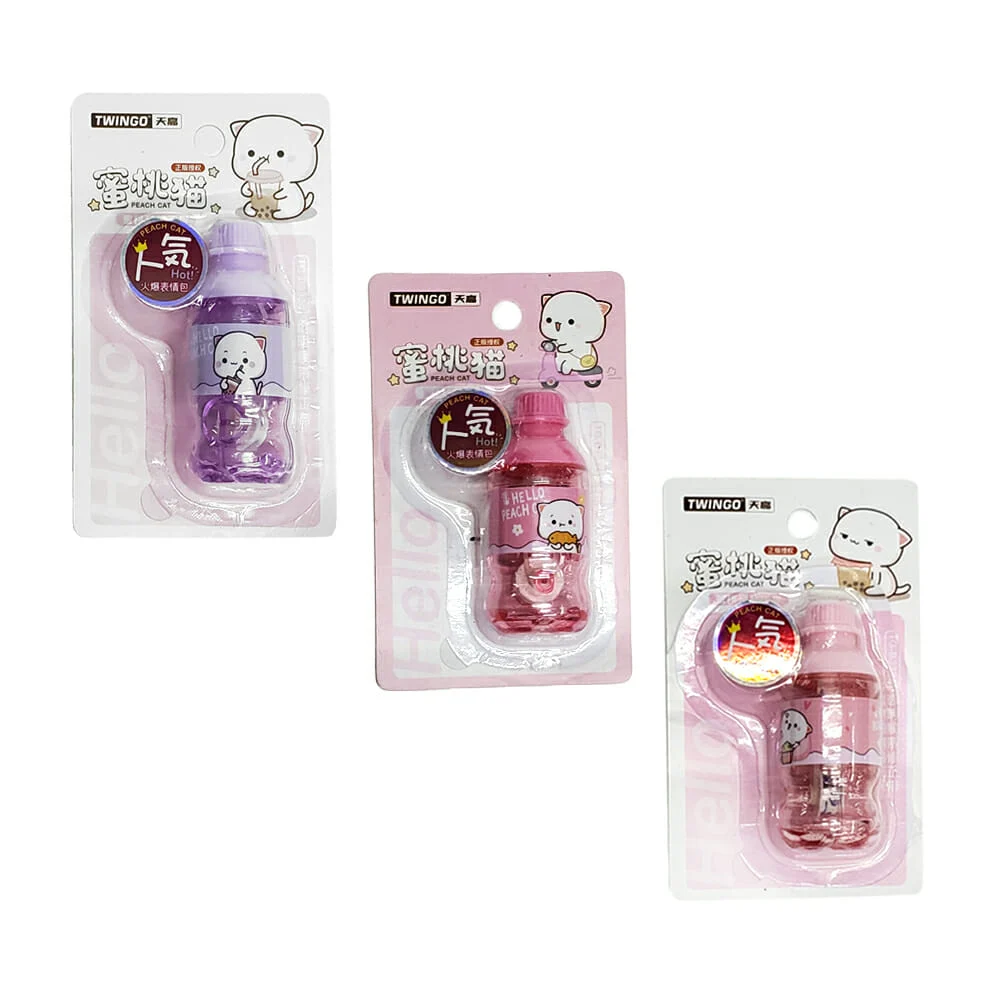 Mini corrector en cinta con diseño de botella, variedad de colores / …