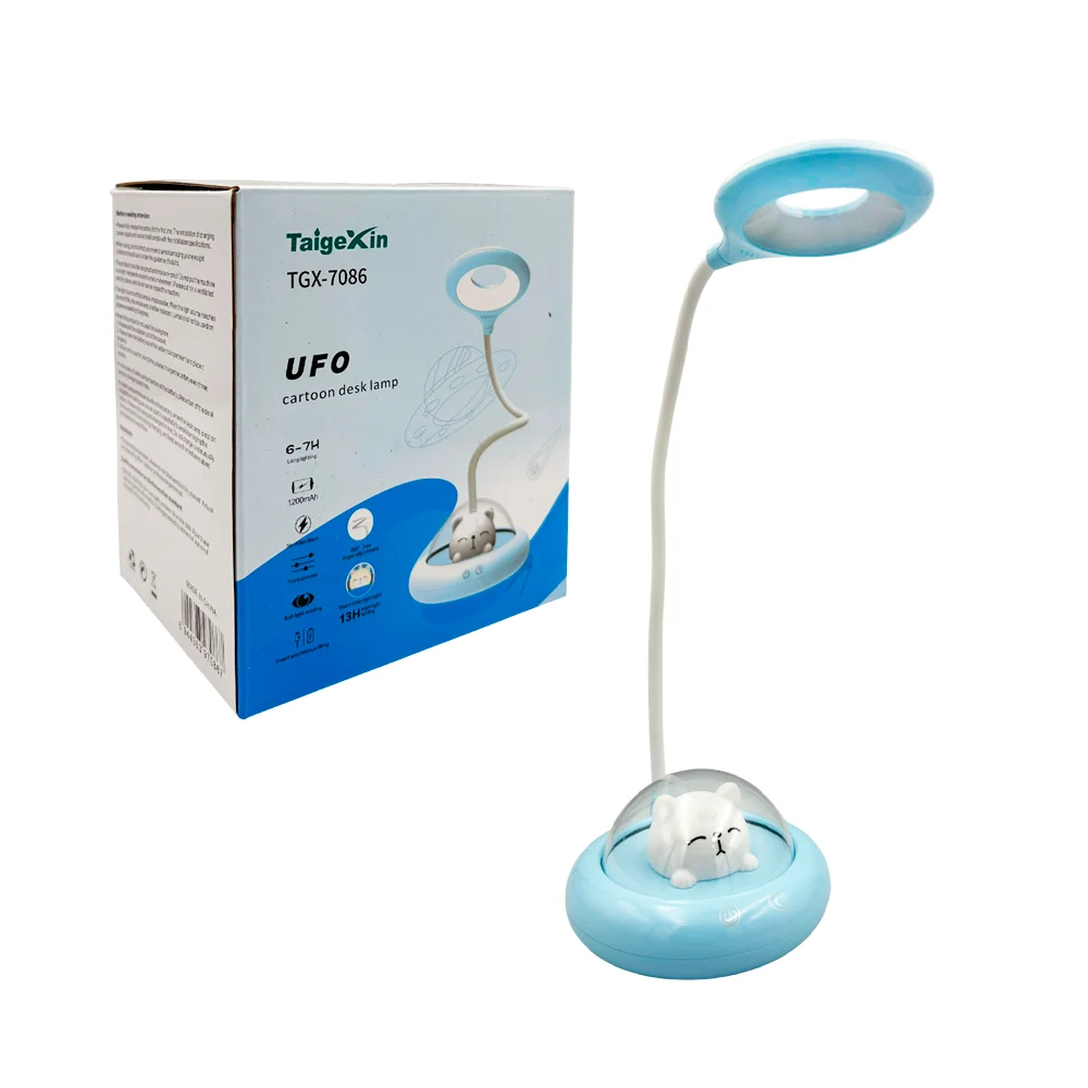 Lámpara led plegable recargable + diseño de nave con gatito encapsula…