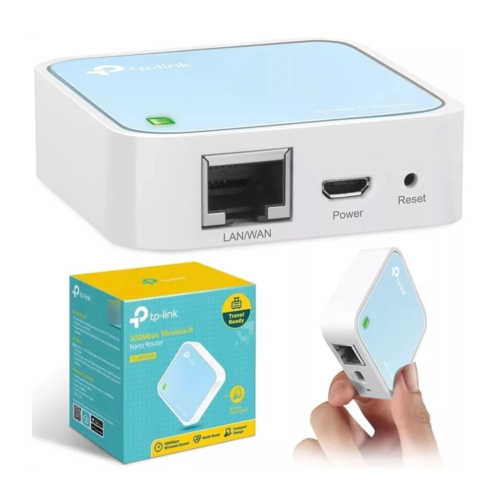 Nano router repetidor wi-fi de viaje tp-link inalámbrico 300mbps / tl…