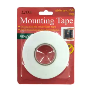 Cinta blanca doble cara mounting tape lida 900g sostiene hasta 2lbs, …