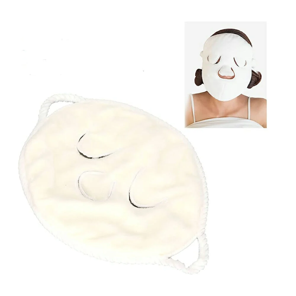 Toalla facial transpirable con 3 agujeros de compresa fría y caliente…