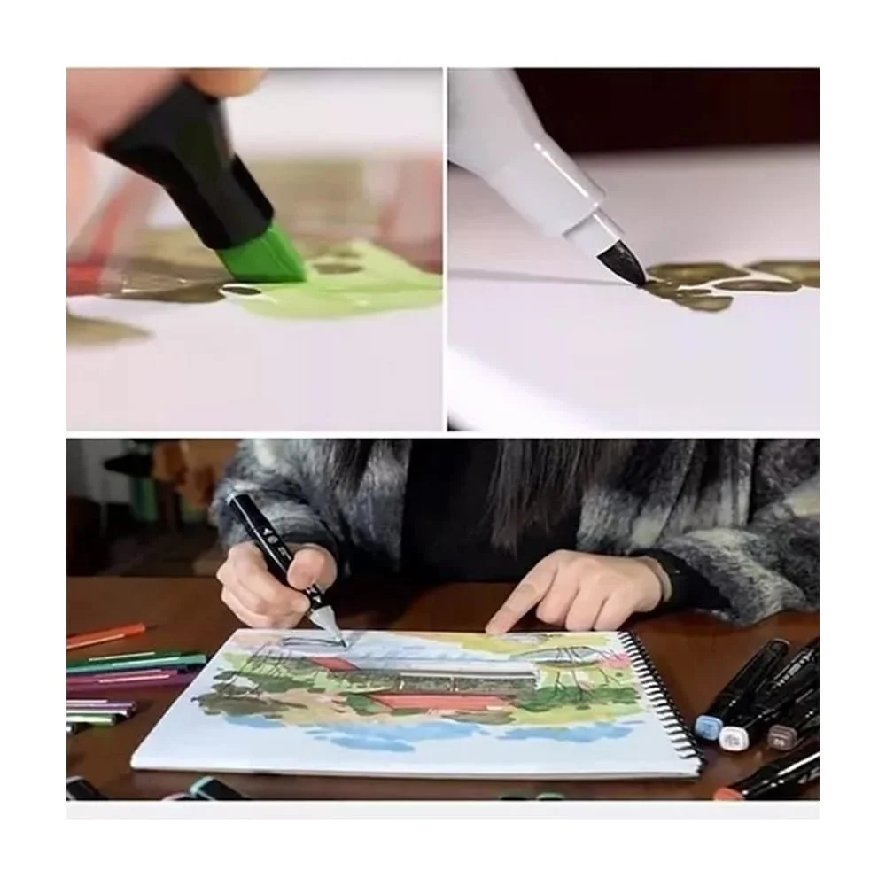 Estuche con 30 marcadores plumones touch con doble punta de colores /…