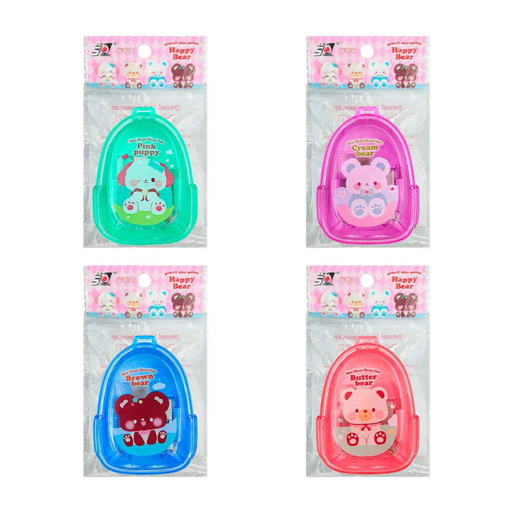 1pza sacapunta doble con forma de mochila con compartimento para la b…