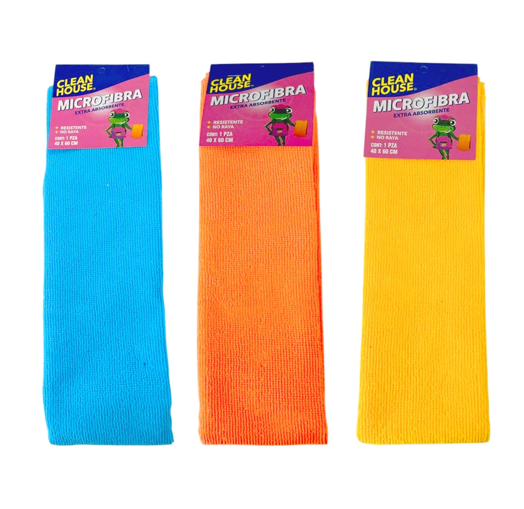 Toalla trapo clean house de microfibra multifuncional 40x60cm, variedad de colores / 405540