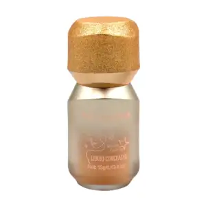 Corrector líquido facial con tapa de brillantina y aplicador de espon…