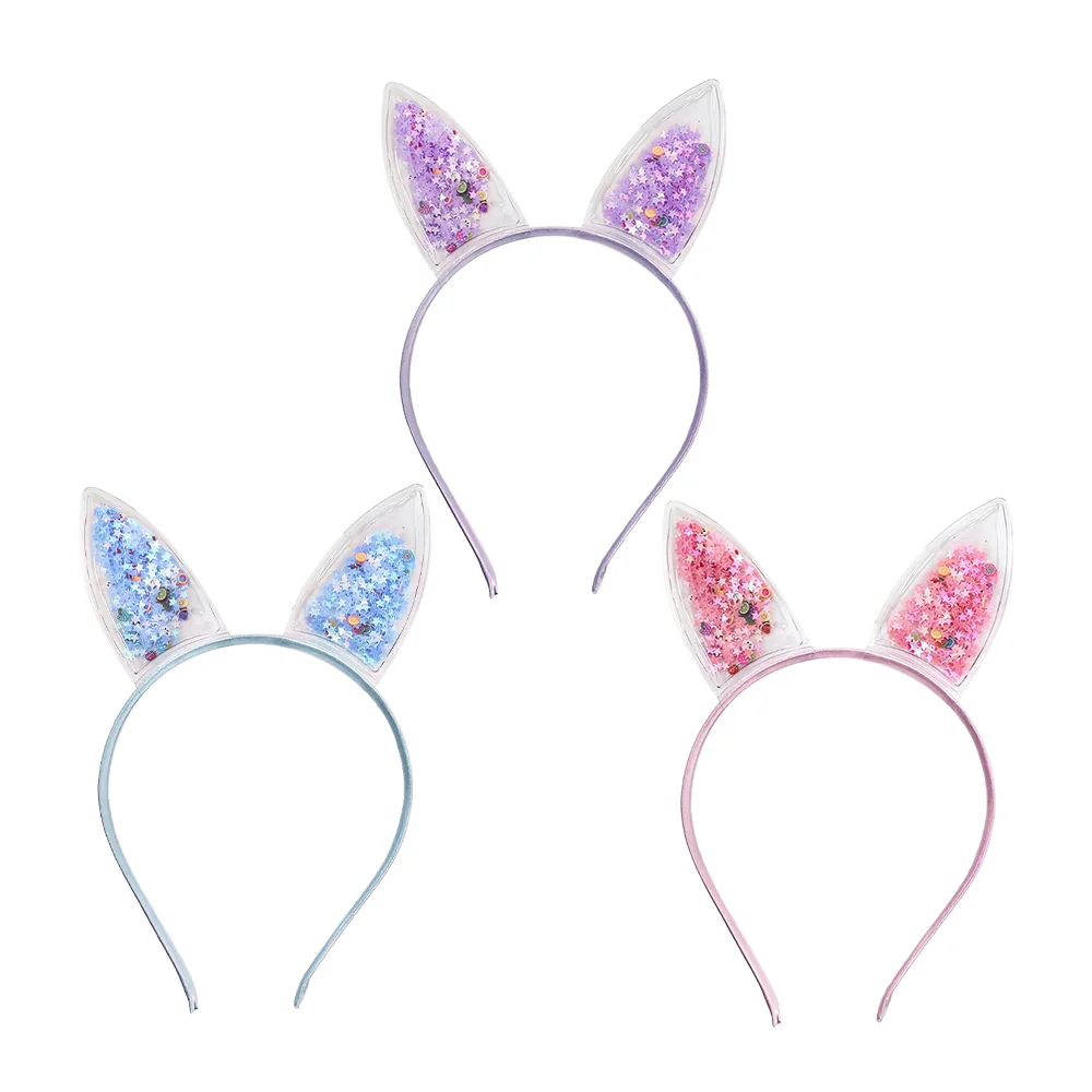 Diadema de orejitas de conejo con figuras encapsuladas, variedad de c…