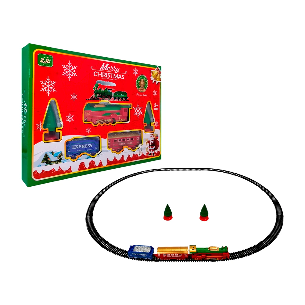 Set 17pzas pista armable + tren de juguete con luz y sonido / merry c…