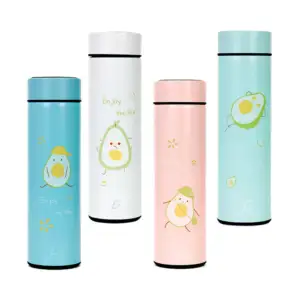 Termo ele-gate de acero inoxidable con diseño de aguacate, pantalla d…