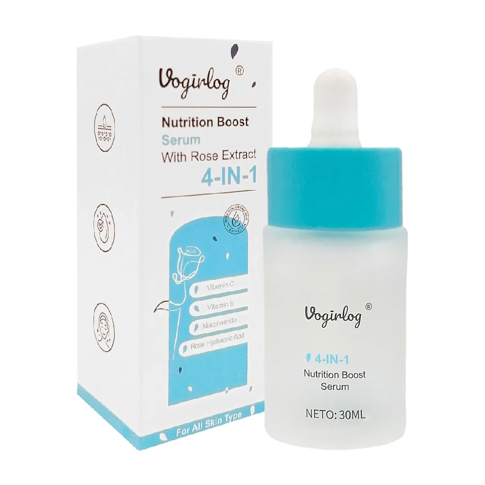 Suero facial hidratante 4 en 1 con extracto de rosa, 30ml / vogirlog …