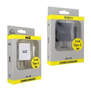 Combo cargador w&z con cable tipo c de 1 metro para carga de 2.4a / v…