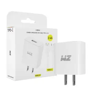 Combo cargador con cable tipo c de 1 metro para carga 2.4a, variedad …
